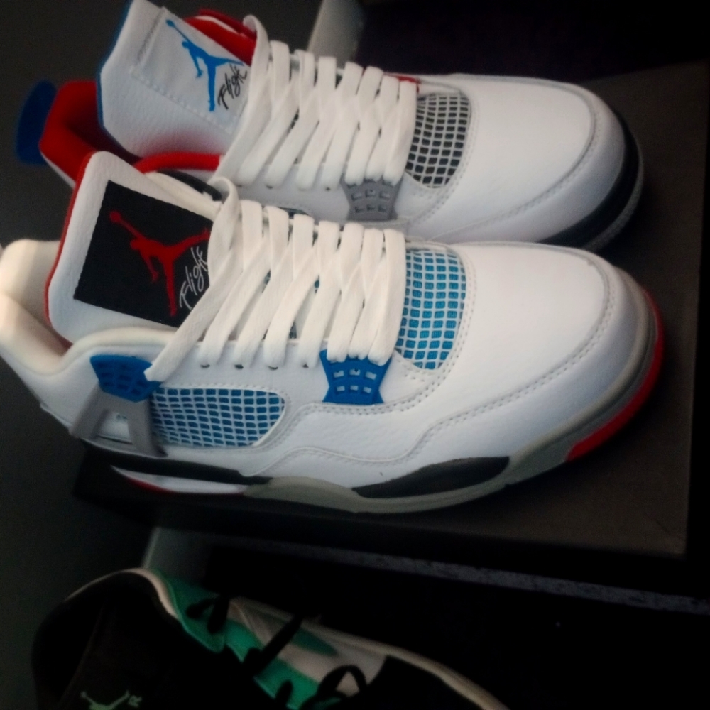 Brand new Jordan 4 retro red white and blo